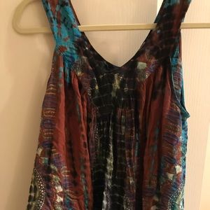 World Market S/M Boho Tie Dye Top